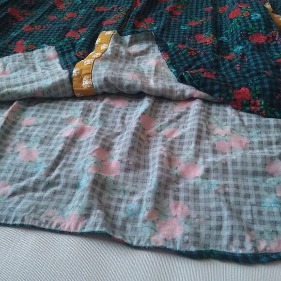 Matilda Jane Blue Gingham Floral Pattern Button Front Shirt Dress Women's Small - Picture 8 of 12